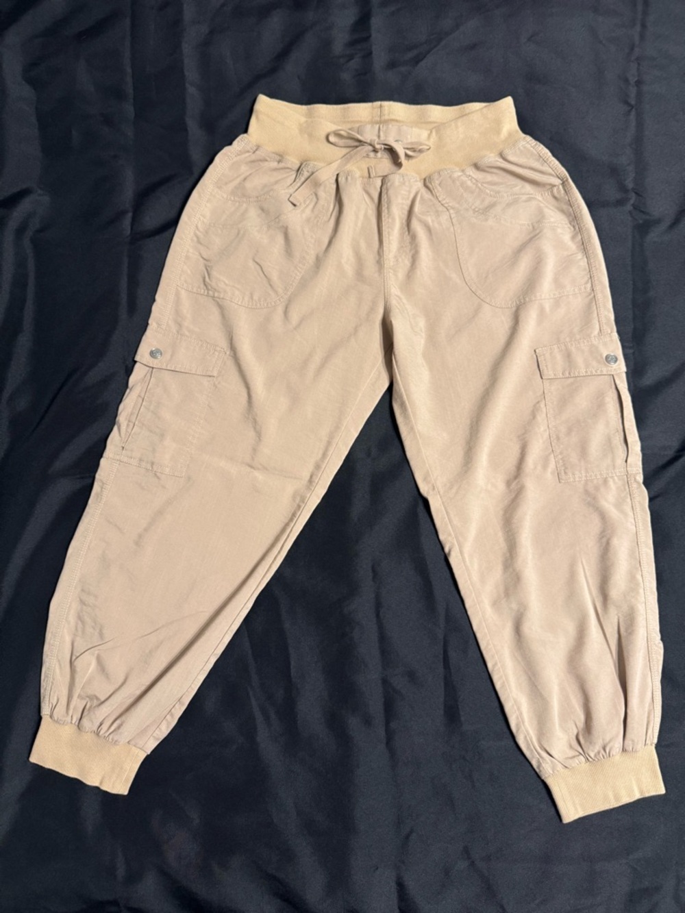 Women's Beige Cargo Track Pants Joggers
